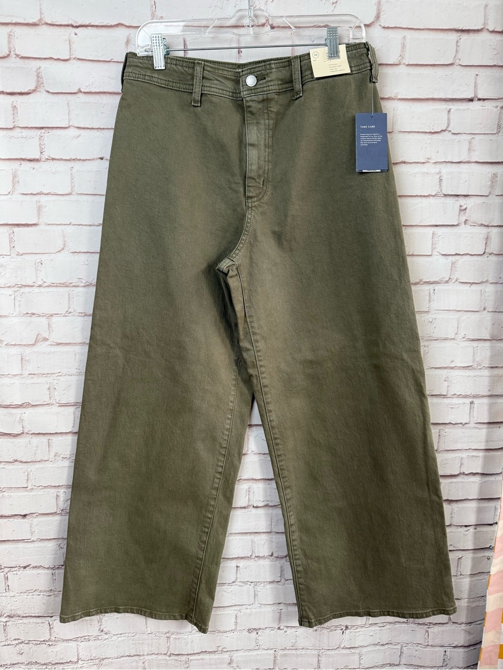 Wide Leg Olive Green Sailor Pants